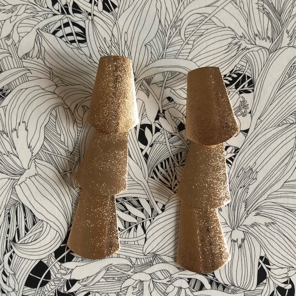 Metallic Gold Metal Post Earring